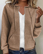 Cardigan femme ample à poches, cinq coloris, du S au 3XL, kaki
