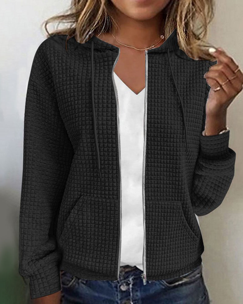 Cardigan femme à poches, coupe décontractée, du S au 3XL, noir
