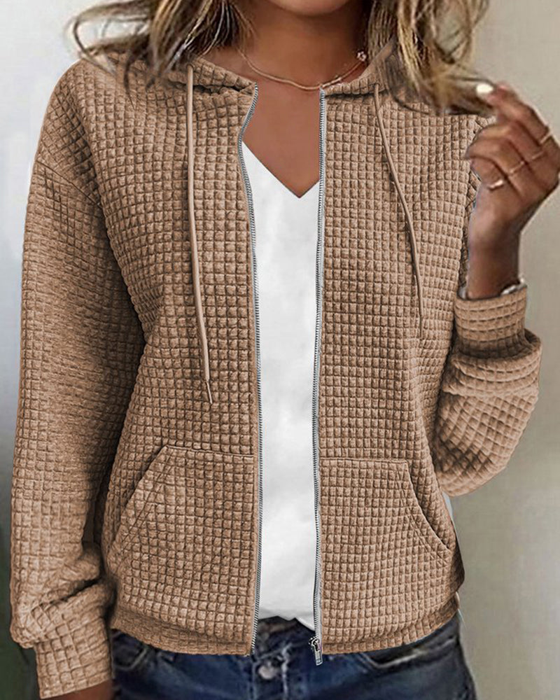 Cardigan femme à poches, coupe décontractée, du S au 3XL, kaki