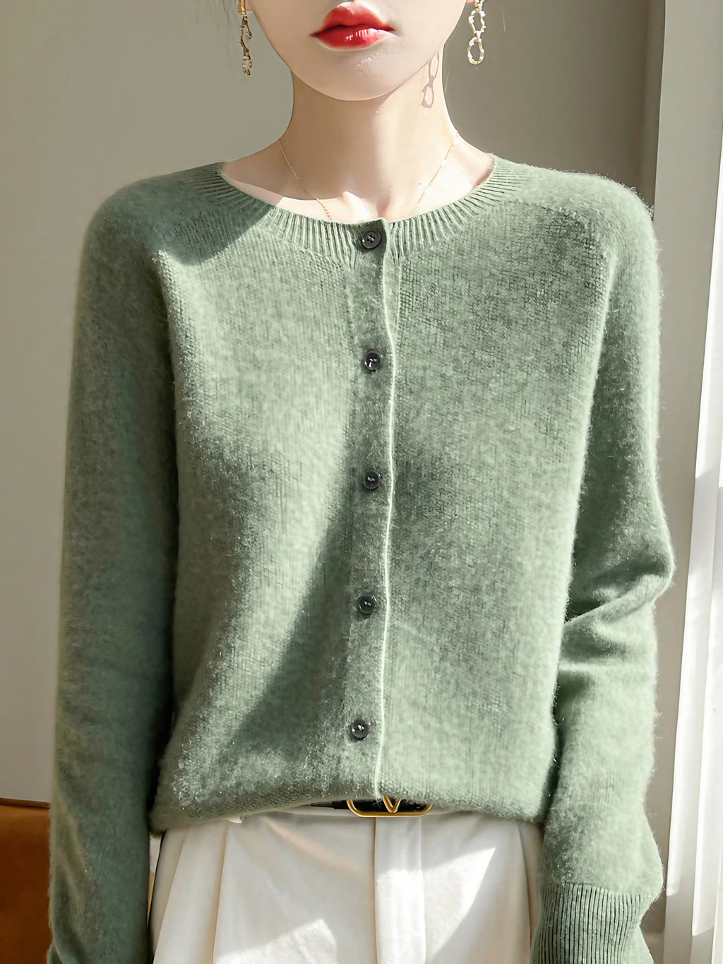 Cardigan femme en maille fine, dix coloris, du S au 2XL, turquoise