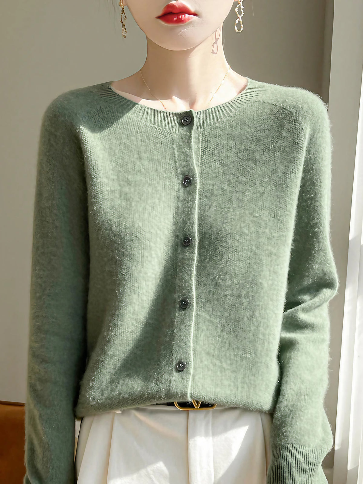 Cardigan femme en maille fine, dix coloris, du S au 2XL, turquoise