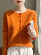 Cardigan femme en maille fine, dix coloris, du S au 2XL