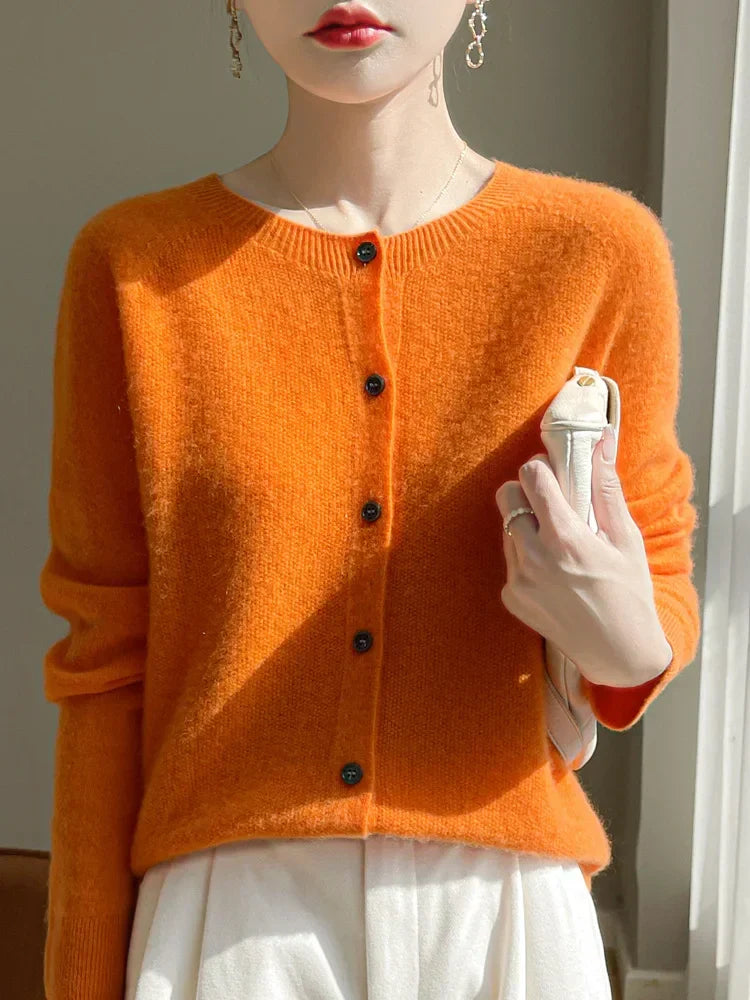 Cardigan femme en maille fine, dix coloris, du S au 2XL