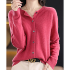 Cardigan femme à col rond, treize coloris, du XS au 3XL