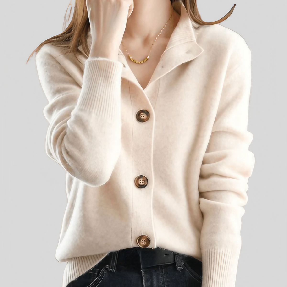 Cardigan femme col V boutonné, cinq coloris, du S au 2XL