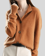 Cardigan femme col V boutonné, cinq coloris, du S au 2XL, orange