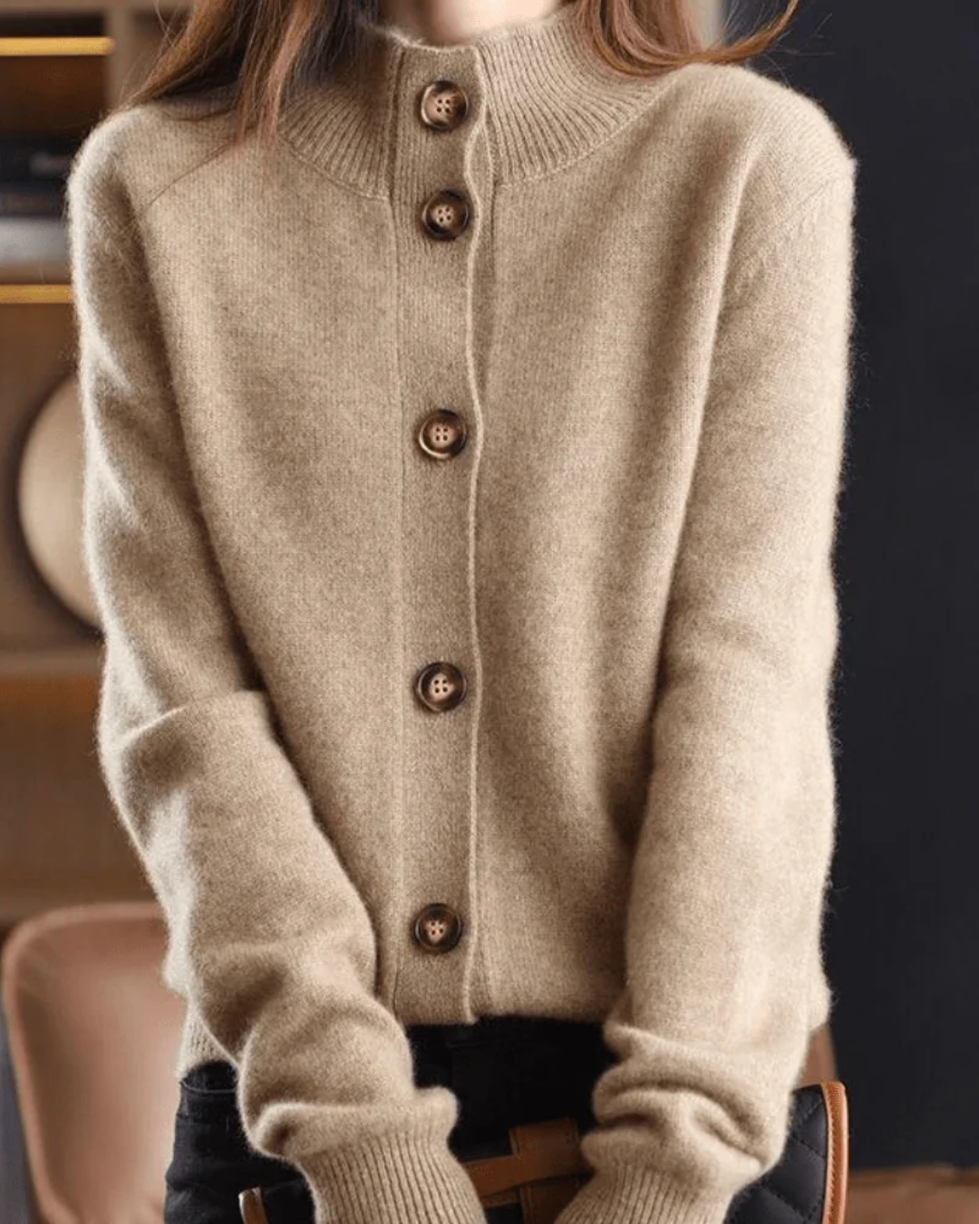 Cardigan femme col V boutonné, cinq coloris, du S au 2XL