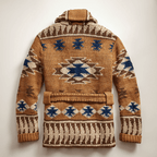 Cardigan homme style western, marron, du XS au 4XL