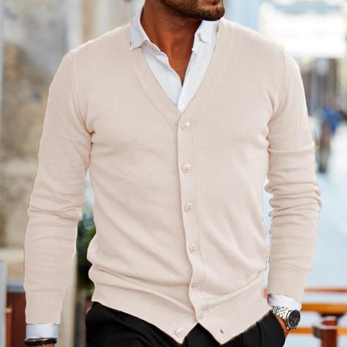 Cardigan homme à coupe moderne, cinq coloris, du S au 4XL