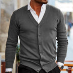 Cardigan homme à coupe moderne, cinq coloris, du S au 4XL, gris