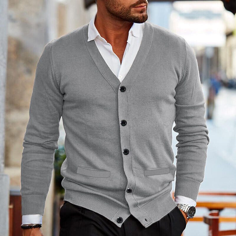 Cardigan homme à coupe moderne, cinq coloris, du S au 4XL
