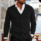 Cardigan homme à coupe moderne, cinq coloris, du S au 4XL, noir