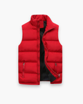 Gilet sans manches homme zippé à col montant, du M au 3XL, rouge