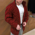 Cardigan homme en tricot, cinq coloris, du M au 3XL, bordeaux