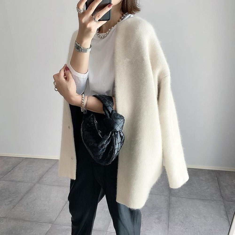 Cardigan femme en maille tricotée, six coloris d'automne