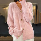 Cardigan femme boutonné à manches longues, du XS au 3XL