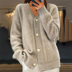 Cardigan femme boutonné à manches longues, du XS au 3XL