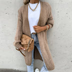 Cardigan long oversize femme, coloris unis, du S au 2XL