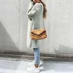 Cardigan long oversize femme, coloris unis, du S au 2XL