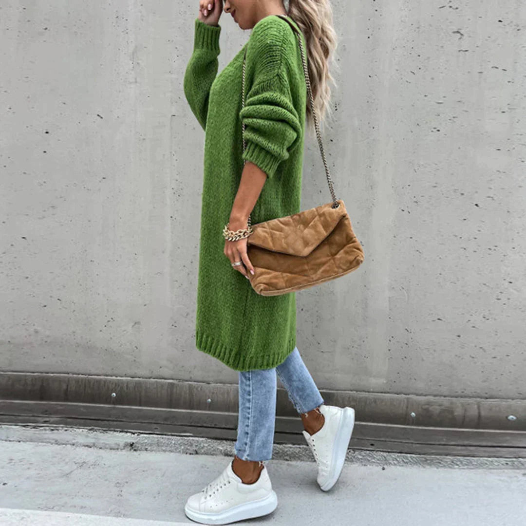 Cardigan long oversize femme, coloris unis, du S au 2XL