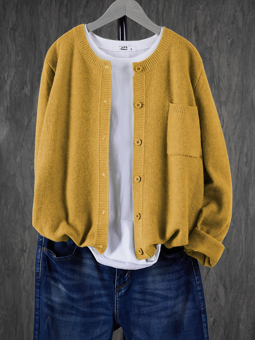 Cardigan oversize femme à poches, neuf coloris, du S au 2XL, jaune