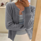 Cardigan femme coupe ample, neuf coloris, du XS au 3XL, gris