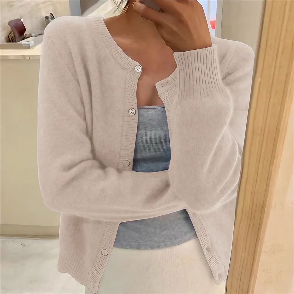 Cardigan femme coupe ample, neuf coloris, du XS au 3XL, beige