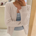 Cardigan femme coupe ample, neuf coloris, du XS au 3XL, beige