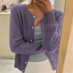 Cardigan femme coupe ample, neuf coloris, du XS au 3XL, mauve