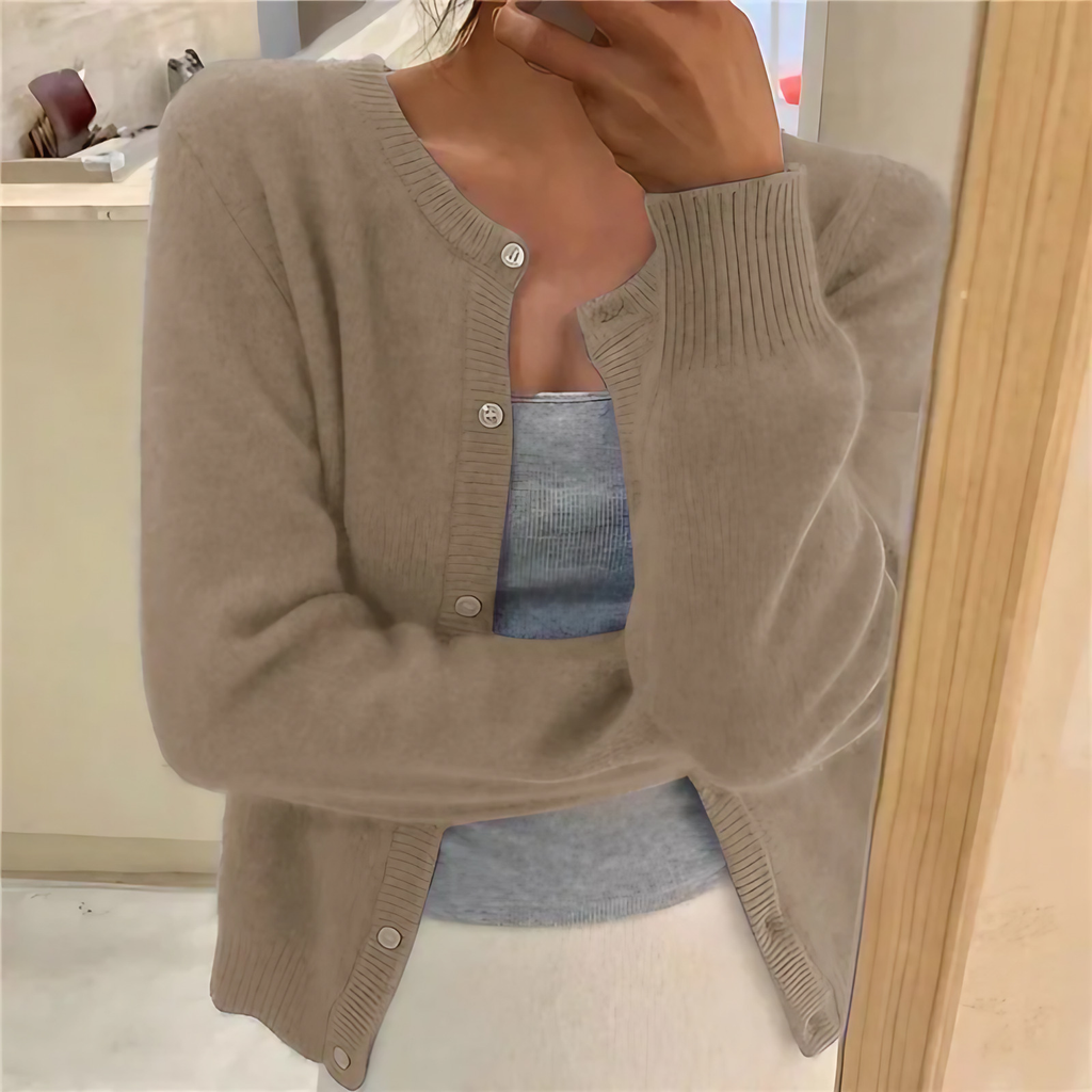 Cardigan femme coupe ample, neuf coloris, du XS au 3XL, kaki