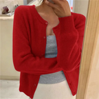 Cardigan femme coupe ample, neuf coloris, du XS au 3XL, rouge