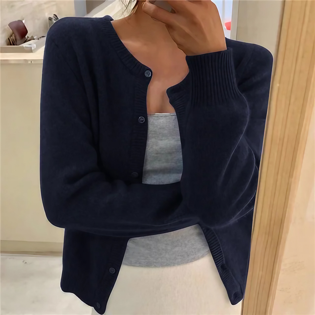 Cardigan femme coupe ample, neuf coloris, du XS au 3XL, bleu marine