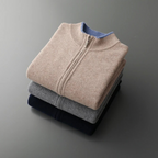 Cardigan homme à zip intégral, coupe régulière, du S au 3XL