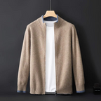 Cardigan homme à zip intégral, coupe régulière, du S au 3XL