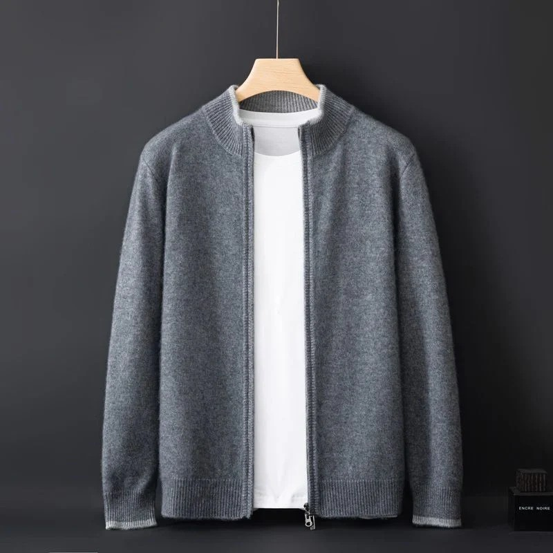 Cardigan homme à zip intégral, coupe régulière, du S au 3XL