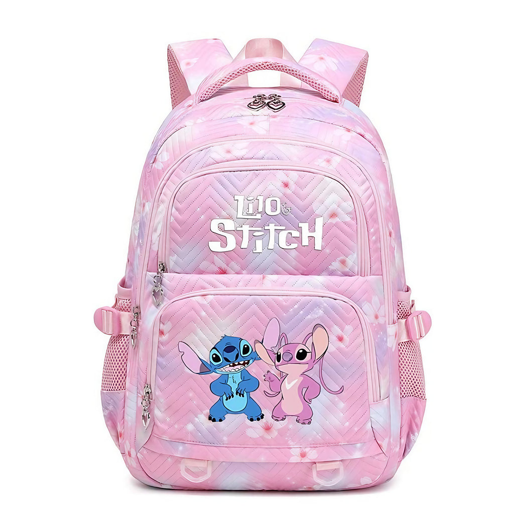 Cartable enfant en polyester 44 x 34 x 17 cm, bretelles rembourrées, rose