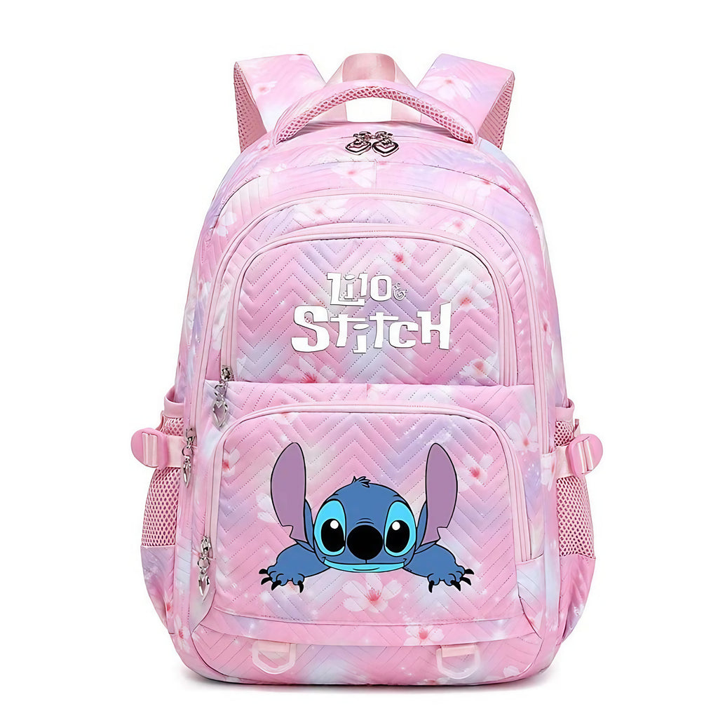 Cartable enfant en polyester 44 x 34 x 17 cm, bretelles rembourrées, rose