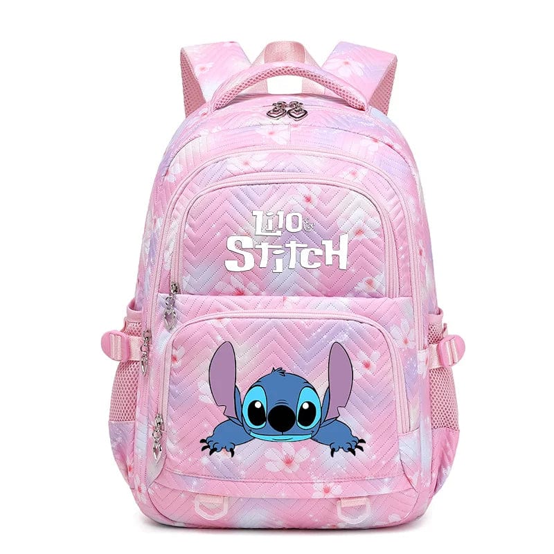 Cartable enfant en polyester 44 x 34 x 17 cm, bretelles rembourrées, rose