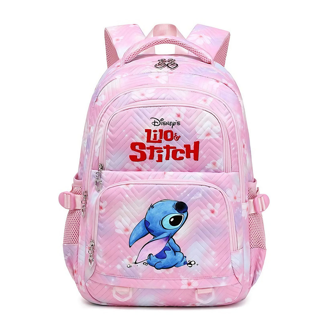 Cartable enfant en polyester 44 x 34 x 17 cm, bretelles rembourrées, rose