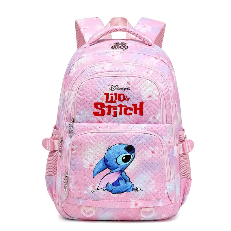 Cartable enfant en polyester 44 x 34 x 17 cm, bretelles rembourrées, rose