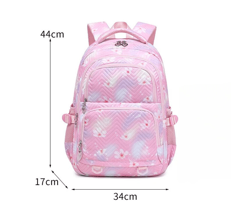 Cartable enfant en polyester 44 x 34 x 17 cm, bretelles rembourrées