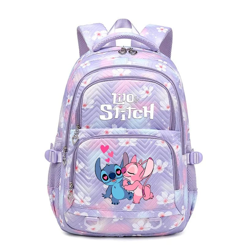 Cartable enfant en polyester 44 x 34 x 17 cm, bretelles rembourrées, violet