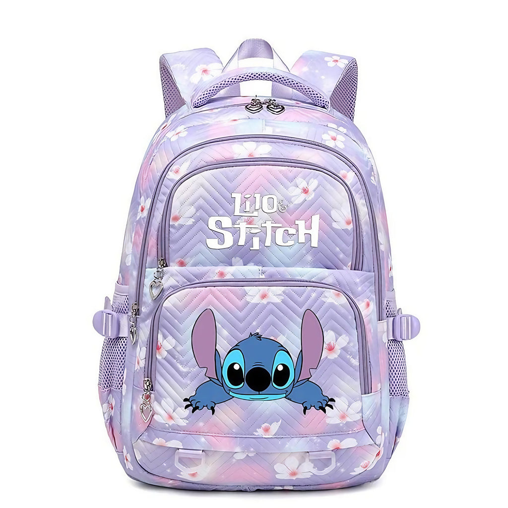 Cartable enfant en polyester 44 x 34 x 17 cm, bretelles rembourrées, violet