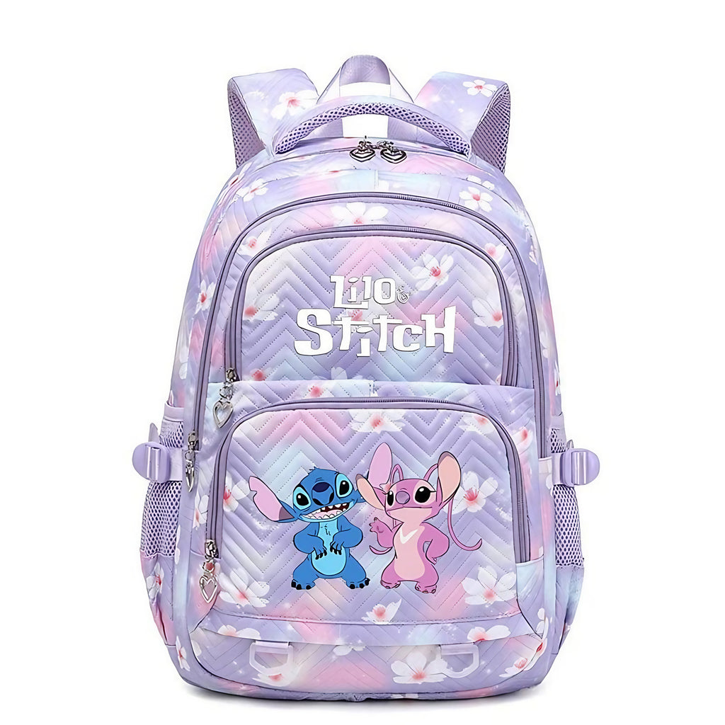 Cartable enfant en polyester 44 x 34 x 17 cm, bretelles rembourrées, violet
