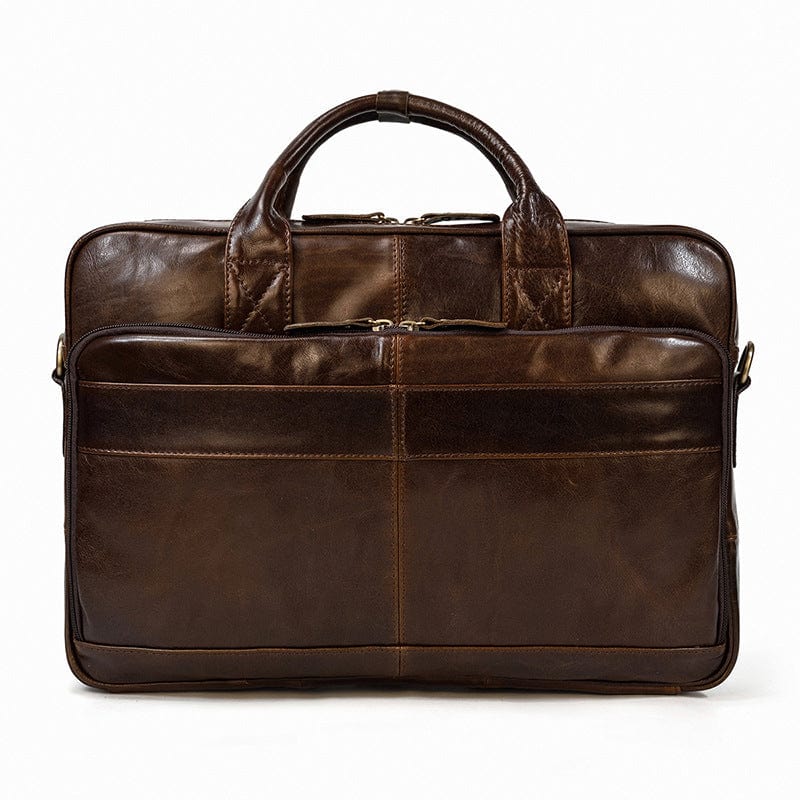 Cartable homme en cuir pour ordinateur 15,6 pouces, trois coloris