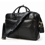 Cartable homme en cuir pour ordinateur 15,6 pouces, trois coloris, noir