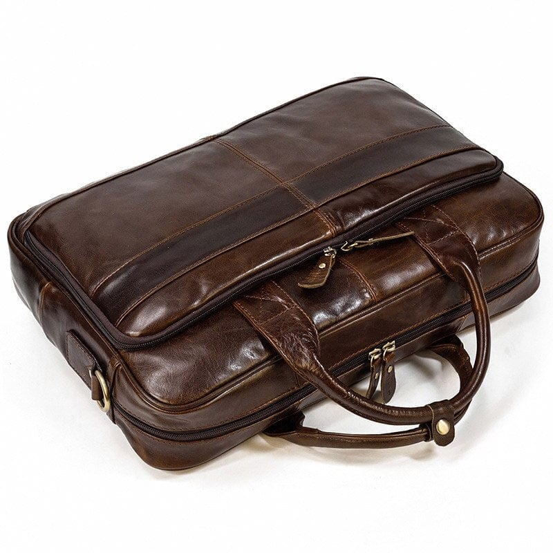 Cartable homme en cuir pour ordinateur 15,6 pouces, trois coloris