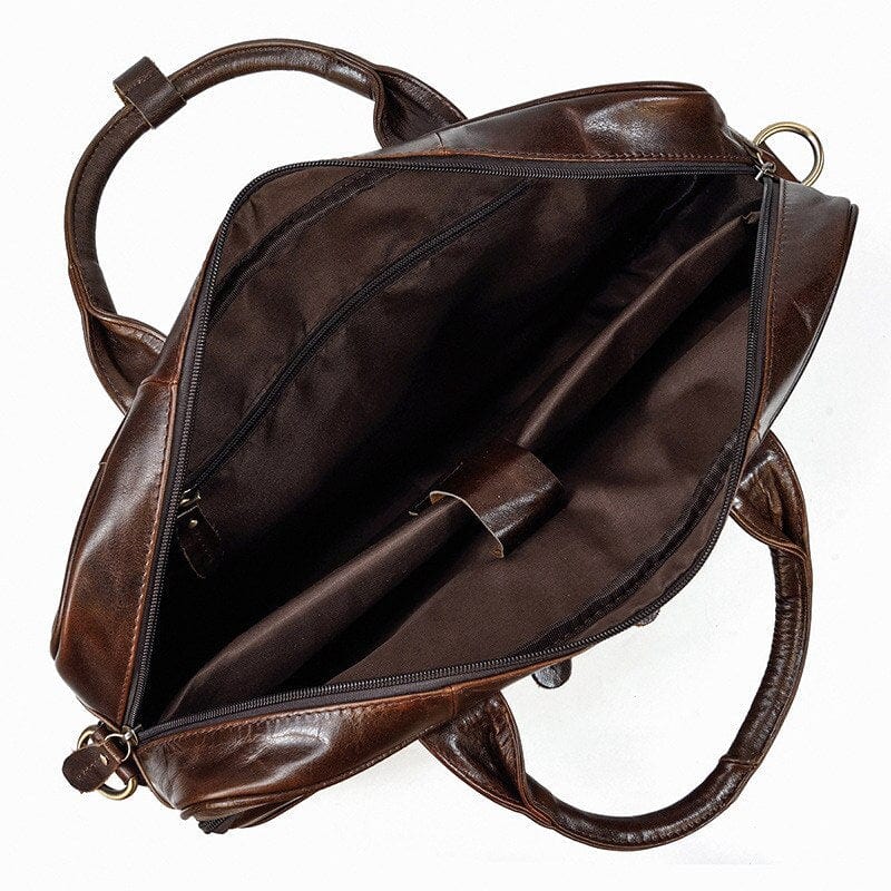 Cartable homme en cuir pour ordinateur 15,6 pouces, trois coloris