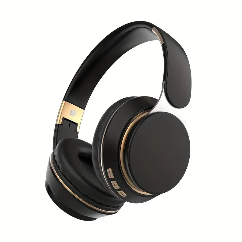 Casque audio sans fil Bluetooth, arceau réglable, noir