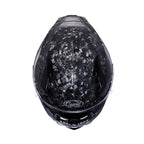Casque moto intégral en fibre de carbone, fermeture double D